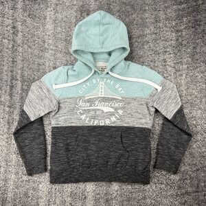 City Wear No.415 Youth XL San Francisco CA Hoodie Colorblock Graphic Cotton Blnd